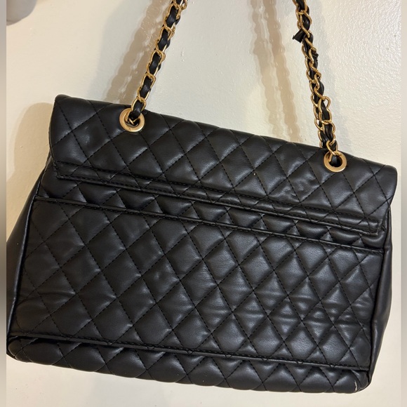 Badgley Mischka Black Quilted Chain Shoulder Bag - Picture 5 of 11